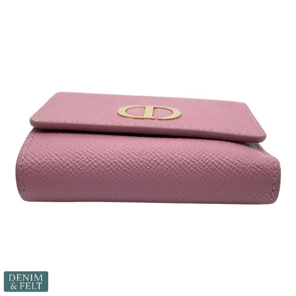 Christian‎ Dior Montaigne 30 Lotus Pink Trifold Compact Wallet Gold Hardware - Picture 4 of 16